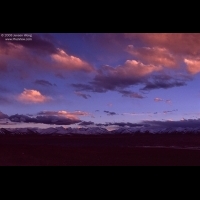 Nyainqentanglha Mountains at sunset