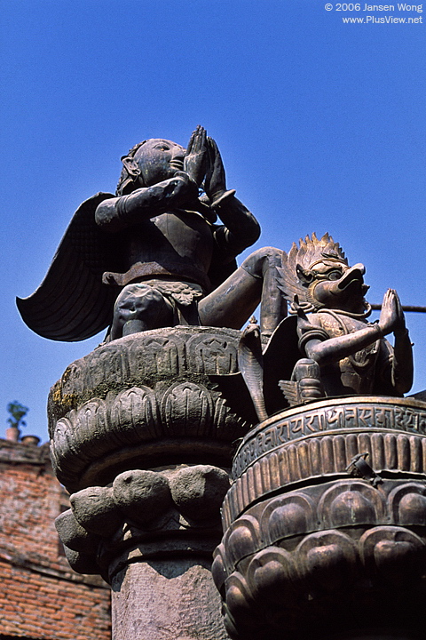 Garuda statue in Wakupati narayan Temple, Bhaktapur