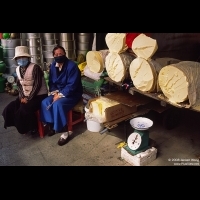 Yak Butter vendor in Tromsikhang Market, Lhasa