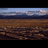 Paryang town with Himalayas in background