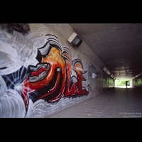 Graffiti on the wall of a underpass