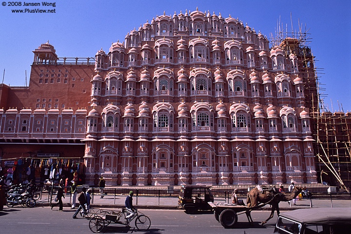 Hawa Mahal (Palace of the Winds) under maintain, Jaipur