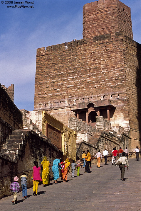 Local tourists in Mehrangarh Fort