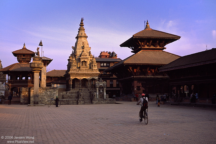 Bhaktapur's Durbar Square view from west