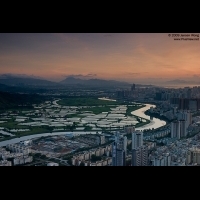 Shenzhen River bordering Hong Kong and mainland China