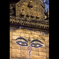 Buddha's eyes on Swayambhunath stupa