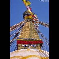 The top of Boudhanath Stupa