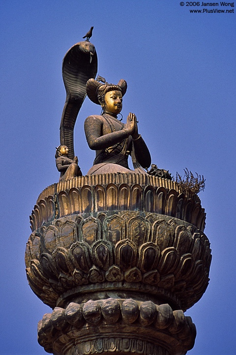 King Yoganarendra Malla's Statue, Durbar Square, Pantan