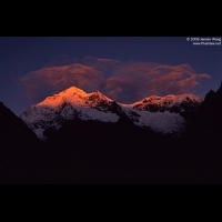 Peaks of Meili Snow Mountain at sunrise