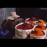 Dried chili vendor, Tromsikhang Market, Lhasa