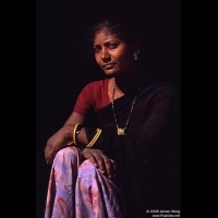 A girl with purple dress, Akoda village