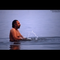 A man bathing in the Ganges, Varanasi