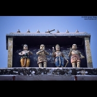 Statue on the temple roof, Kedar Ghat, Varanasi