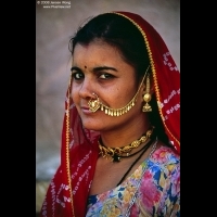 A woman wearing nose ring, Jodhpur