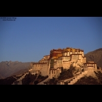 Potala Palace at sunrise from Dosenge Rd., Lhasa